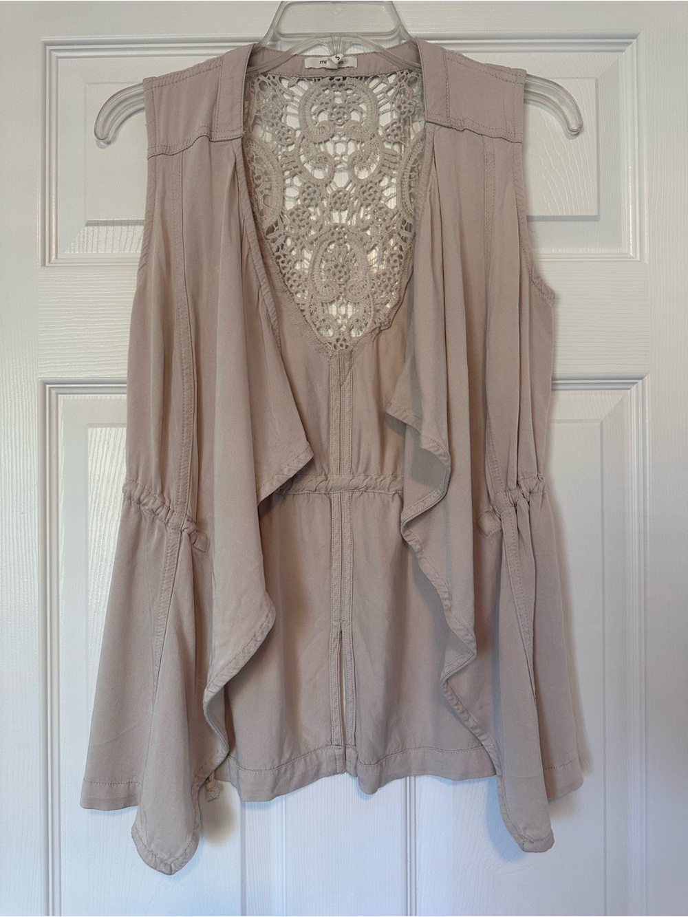 Maurices Cream Crochet Vest